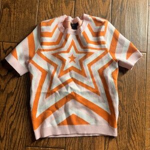 Forever 21 Star Sweater in Orange and Pink